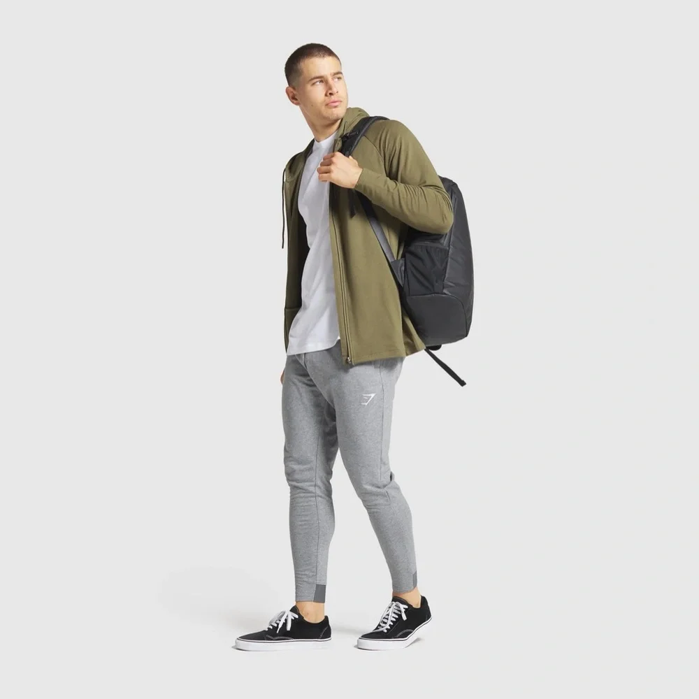 Gymshark Critical Zip Joggers in Charcoal Marl